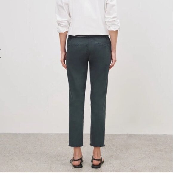 Nili Lotan East Hampton Chino pants charcoal gray women’s 8 slim raw frayed - Picture 2 of 9